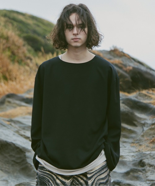 CASPER JOHN（キャスパージョン）の「Flare arm long T-shirts/ フレアアームロンT（Tシャツ/カットソー・メンズ・ホワイト/ブラウン/グレイッシュベージュ/ブラック・SMALL/MEDIUM/LARGE）」の12枚目の写真