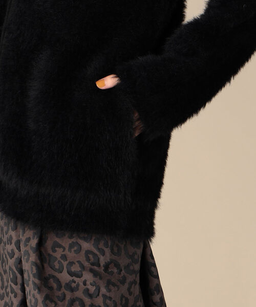 Rie Miller（リエミラー）の「フェザーヤーンZipカーディガン（カーディガン/ボレロ・レディース・ブラック/アイボリー・38）」の22枚目の写真