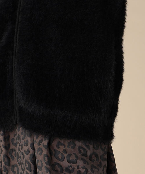 Rie Miller（リエミラー）の「フェザーヤーンZipカーディガン（カーディガン/ボレロ・レディース・ブラック/アイボリー・38）」の21枚目の写真