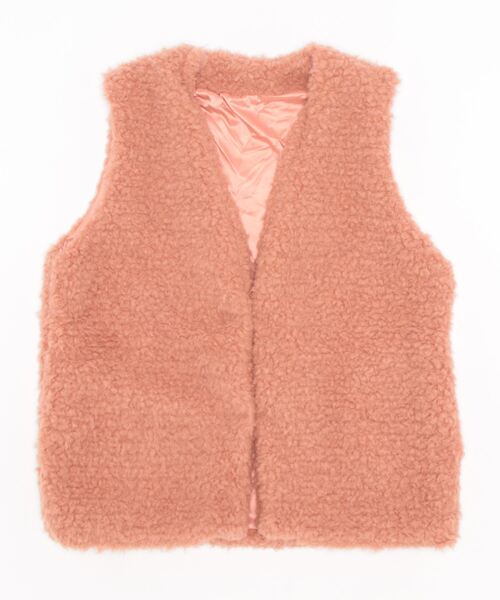 wee9s(ウィークス)の「over size poodle vest / オーバーサイズプードルベスト(ベスト・レディース・ブラウン/ピンク/パープル/アイボリー/ブラック・FREE)」の10枚目の写真