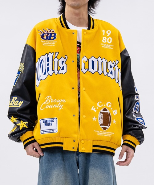 新品☆KABOOM TREASURE B.O.M.B スタジャンソウルコンXL セール】【13】メルトン刺繍 スタジャン（スタジャン）｜JOHN'S