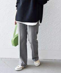 SHIPS any | SHIPS any:〈ウォッシャブル〉ピンタック セミフレア イージー チェック フルレングス パンツ◇(その他パンツ)