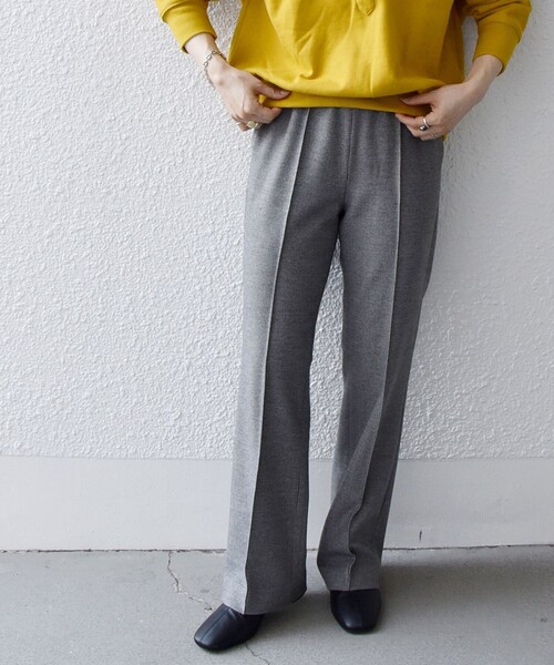 SHIPS any（シップス エニィ）の「SHIPS any:〈ウォッシャブル〉ピンタック セミフレア イージー チェック フルレングス パンツ◇（その他パンツ・レディース・チャコールグレー・36/38）」の18枚目の写真