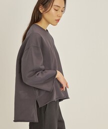 オーガニック 綿 カットオフ 裏毛 プルオーバー◇