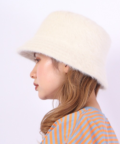 KANGOL（カンゴール）の「KANGOL アンゴラファーバケットハット（ハット・メンズ・ブラック/アイボリー・M/L）」の9枚目の写真