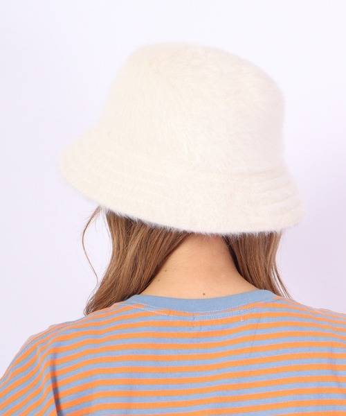 KANGOL（カンゴール）の「KANGOL アンゴラファーバケットハット（ハット・メンズ・ブラック/アイボリー・M/L）」の10枚目の写真