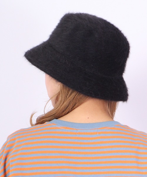 KANGOL（カンゴール）の「KANGOL アンゴラファーバケットハット（ハット・メンズ・ブラック/アイボリー・M/L）」の16枚目の写真