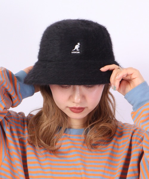KANGOL（カンゴール）の「KANGOL アンゴラファーバケットハット（ハット・メンズ・ブラック/アイボリー・M/L）」の12枚目の写真