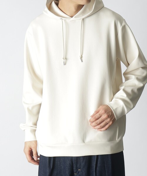 THE SHOP TK （ザ ショップ ティーケー ）の「◆【コーデのメインとしても、ジャケットのインナーにもおすすめ】ダンボールプルパーカ（パーカー・メンズ・オフホワイト/ライトグレー/ベージュ系その他2/イエロー/ホワイト系7/ネイビー・03/01/02/04）」の2枚目の写真