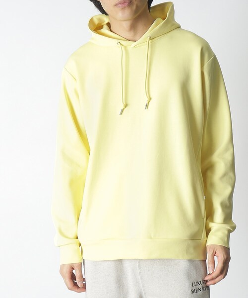 THE SHOP TK （ザ ショップ ティーケー ）の「◆【コーデのメインとしても、ジャケットのインナーにもおすすめ】ダンボールプルパーカ（パーカー・メンズ・オフホワイト/ライトグレー/ベージュ系その他2/イエロー/ホワイト系7/ネイビー・03/01/02/04）」の19枚目の写真