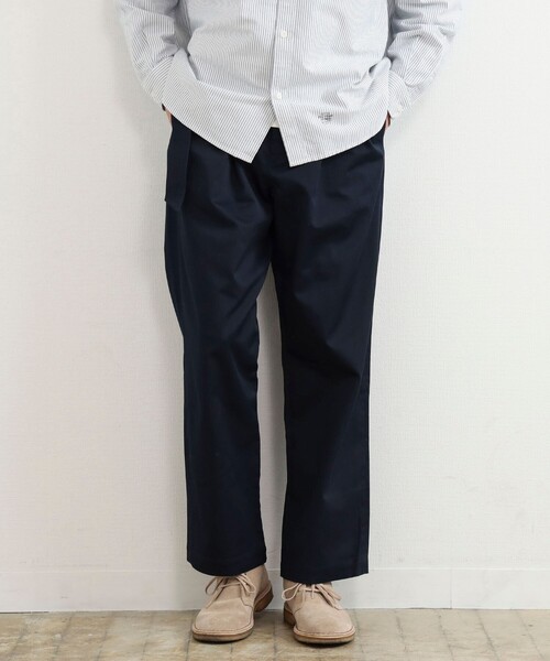 B:MING by BEAMS(ビーミングバイビームス)の「B:MING by BEAMS / ツイル 2タック ワイド チノ(チノパンツ・メンズ・ネイビー/ベージュ・MEDIUM/LARGE/X-LARGE/SMALL)」の2枚目の写真
