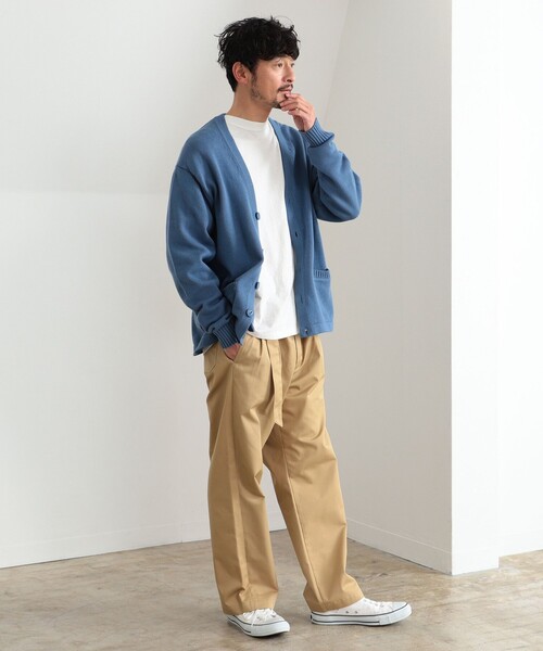 B:MING by BEAMS(ビーミングバイビームス)の「B:MING by BEAMS / ツイル 2タック ワイド チノ(チノパンツ・メンズ・ネイビー/ベージュ・MEDIUM/LARGE/X-LARGE/SMALL)」の4枚目の写真