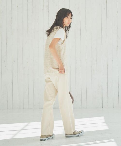 coen（コーエン）の「サマーツイードプルオーバーVネックジレ（ベスト・レディース・ベージュ/ブラック・L/M）」の10枚目の写真