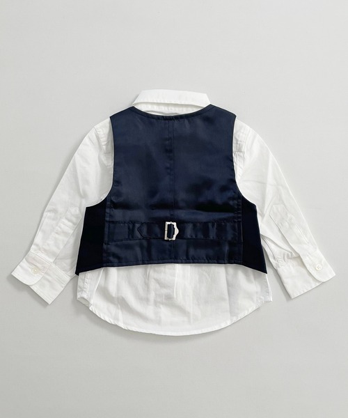 ARCH & LINE（アーチアンドライン）の「ストレッチジャージー ベスト HIGH GAUGE JERSEY BASIC VEST（スーツベスト・キッズ・グレー/ネイビー・XXS）」の8枚目の写真