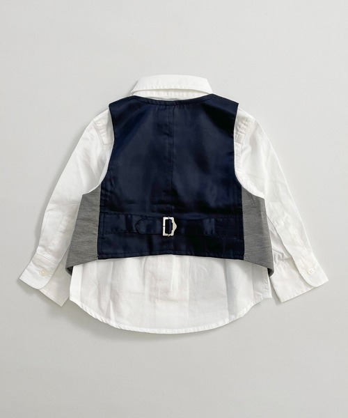 ARCH & LINE（アーチアンドライン）の「ストレッチジャージー ベスト HIGH GAUGE JERSEY BASIC VEST（スーツベスト・キッズ・グレー/ネイビー・XXS）」の10枚目の写真