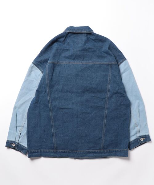 BITTOKO(ビットコ)の「デニム切り替えブルゾン(デニムジャケット・レディース・ライトブルー・FREE)」の5枚目の写真