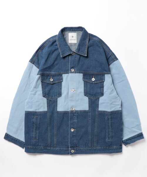 BITTOKO(ビットコ)の「デニム切り替えブルゾン(デニムジャケット・レディース・ライトブルー・FREE)」の3枚目の写真