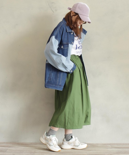 BITTOKO(ビットコ)の「デニム切り替えブルゾン(デニムジャケット・レディース・ライトブルー・FREE)」の17枚目の写真