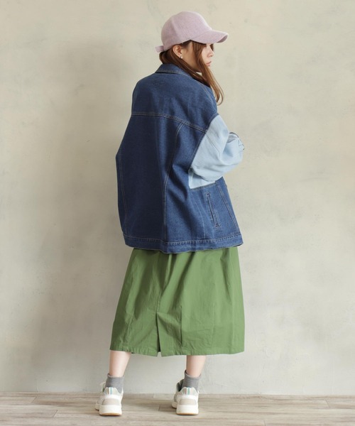 BITTOKO(ビットコ)の「デニム切り替えブルゾン(デニムジャケット・レディース・ライトブルー・FREE)」の14枚目の写真