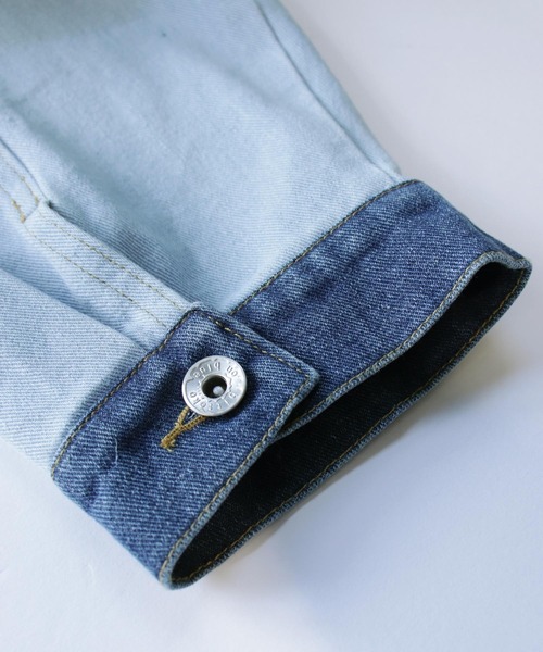 BITTOKO(ビットコ)の「デニム切り替えブルゾン(デニムジャケット・レディース・ライトブルー・FREE)」の8枚目の写真