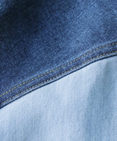 BITTOKO(ビットコ)の「デニム切り替えブルゾン(デニムジャケット・レディース・ライトブルー・FREE)」の7枚目の写真