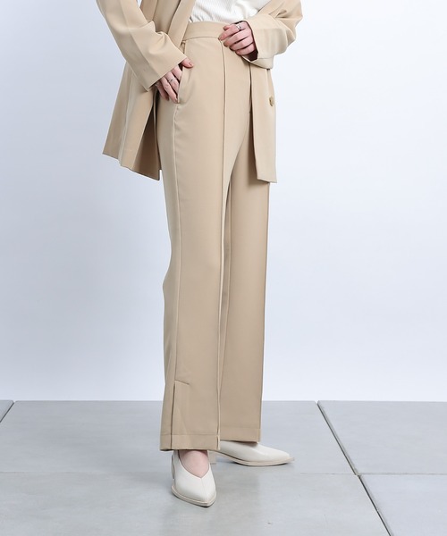 COLONY 2139（コロニートゥーワンスリーナイン）の「ストレッチイージーフレアスリットパンツ（その他パンツ・レディース・ブラック/ホワイト系その他/ベージュ・MEDIUM/LARGE/SMALL）」の5枚目の写真