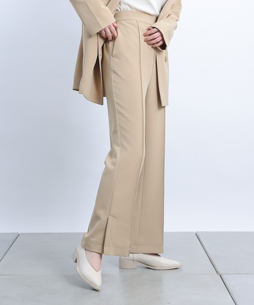 COLONY 2139（コロニートゥーワンスリーナイン）の「ストレッチイージーフレアスリットパンツ（その他パンツ・レディース・ブラック/ホワイト系その他/ベージュ・MEDIUM/LARGE/SMALL）」の4枚目の写真