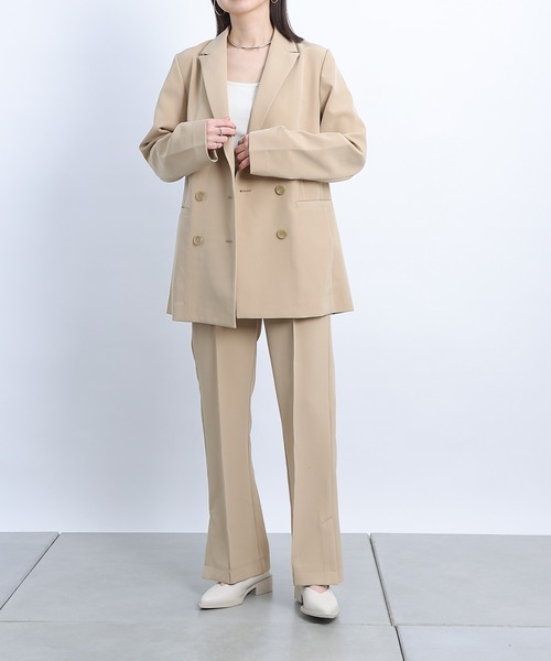 COLONY 2139（コロニートゥーワンスリーナイン）の「ストレッチイージーフレアスリットパンツ（その他パンツ・レディース・ブラック/ホワイト系その他/ベージュ・MEDIUM/LARGE/SMALL）」の9枚目の写真