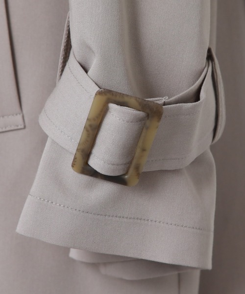 Cheek（チーク）の「【サイズ展開あり】シンプル着流しコート（チェスターコート・レディース・グリーン/ネイビー/グレー・SMALL/MEDIUM）」の20枚目の写真