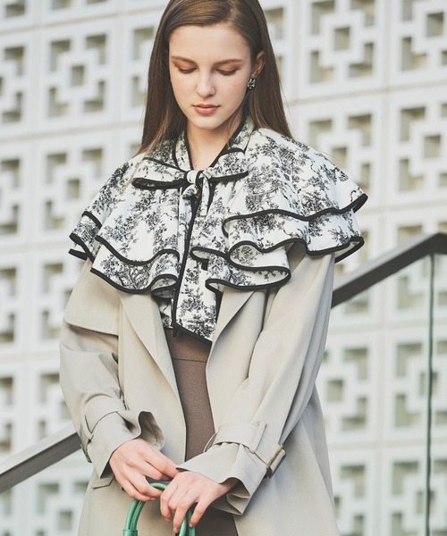 Cheek（チーク）の「【サイズ展開あり】シンプル着流しコート（チェスターコート・レディース・グリーン/ネイビー/グレー・SMALL/MEDIUM）」の17枚目の写真