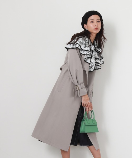 Cheek（チーク）の「【サイズ展開あり】シンプル着流しコート（チェスターコート・レディース・グリーン/ネイビー/グレー・SMALL/MEDIUM）」の10枚目の写真