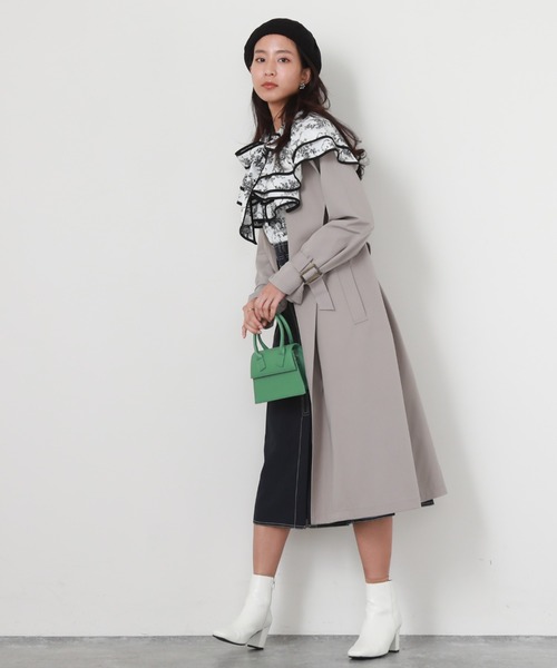 Cheek（チーク）の「【サイズ展開あり】シンプル着流しコート（チェスターコート・レディース・グリーン/ネイビー/グレー・SMALL/MEDIUM）」の14枚目の写真