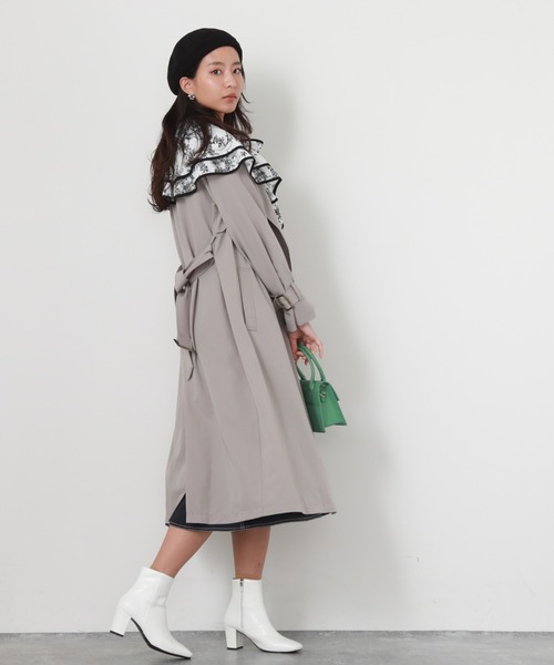 Cheek（チーク）の「【サイズ展開あり】シンプル着流しコート（チェスターコート・レディース・グリーン/ネイビー/グレー・SMALL/MEDIUM）」の18枚目の写真