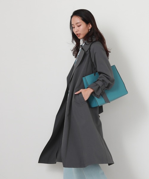 Cheek（チーク）の「【サイズ展開あり】シンプル着流しコート（チェスターコート・レディース・グリーン/ネイビー/グレー・SMALL/MEDIUM）」の11枚目の写真