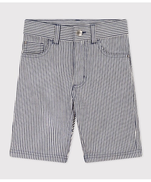 【セール】ヒッコリーバミューダパンツ（その他パンツ）｜PETIT BATEAU（プチバトー）