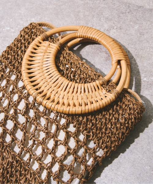 Chez toi（シェトワ）の「【WEB限定】ラタン丸ハンドルペーパー2WAYショルダー（かごバッグ・レディース・アイボリー/ブラウン/キャメル・FREE）」の18枚目の写真