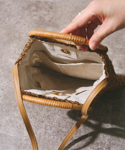Chez toi（シェトワ）の「【WEB限定】ラタン丸ハンドルペーパー2WAYショルダー（かごバッグ・レディース・アイボリー/ブラウン/キャメル・FREE）」の21枚目の写真