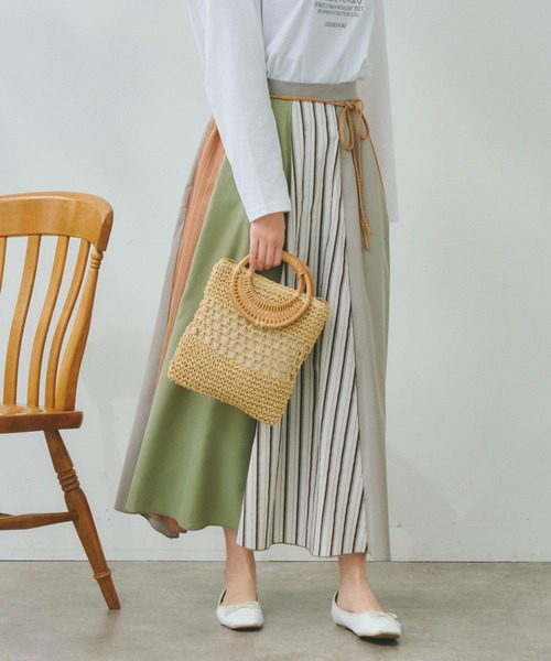 Chez toi（シェトワ）の「【WEB限定】ラタン丸ハンドルペーパー2WAYショルダー（かごバッグ・レディース・アイボリー/ブラウン/キャメル・FREE）」の9枚目の写真