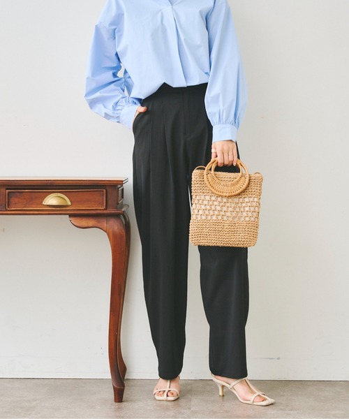 Chez toi（シェトワ）の「【WEB限定】ラタン丸ハンドルペーパー2WAYショルダー（かごバッグ・レディース・アイボリー/ブラウン/キャメル・FREE）」の14枚目の写真