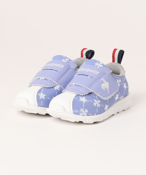 le coq sportif（ルコックスポルティフ）の「le coq sportif ルコックスポルティフ LCS MONTPELLIER 6 ART F ベビーシューズ(LCSモンペリエ6ARTF)（スニーカー・キッズ・パープル/ブルー・13.0cm/15.5cm/17.0cm/13.5cm/15.0cm/17.5cm/14.5cm/16.0cm/14.0cm/16.5cm/18.0cm）」の2枚目の写真