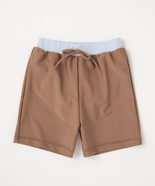 green label relaxing(グリーンレーベルリラクシング)の「GLR ラッシュガードセット バイカラー(水着・キッズ・ライラック/ブラウン・100cm/110cm/120cm/130cm)」の5枚目の写真