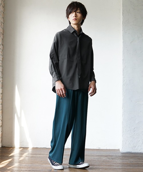 ストレッチネクタイ付ボウタイシャツ 秋服 （シャツ/ブラウス