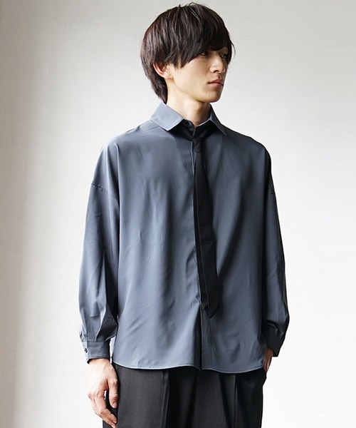 ストレッチネクタイ付ボウタイシャツ 秋服 （シャツ/ブラウス