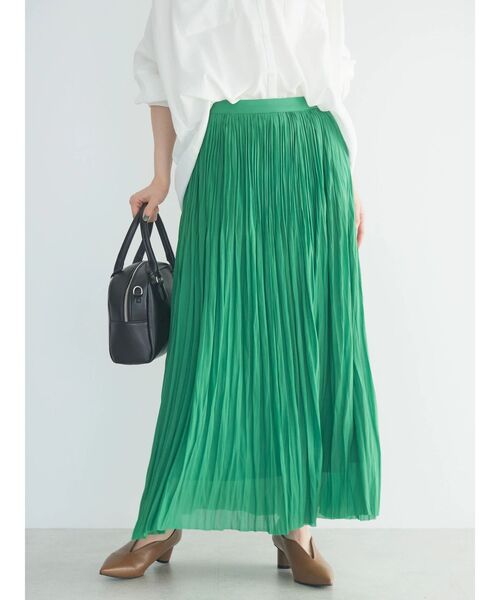 AMERICAN HOLIC（アメリカンホリック）の「ソフトシフォンプリーツスカート（スカート・レディース・その他14/グリーン/アイボリー/チェック/ネイビー・M/L）」の12枚目の写真