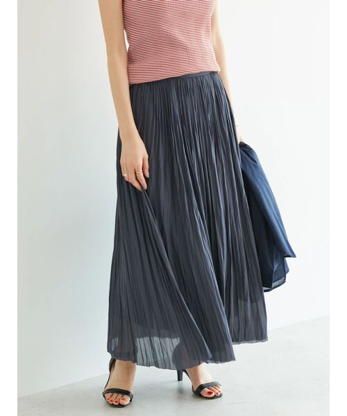 AMERICAN HOLIC（アメリカンホリック）の「ソフトシフォンプリーツスカート（スカート・レディース・その他14/グリーン/アイボリー/チェック/ネイビー・M/L）」の19枚目の写真