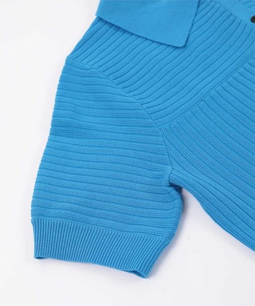 miette（ミエット）の「マルチリブポロニット（ニット/セーター・レディース・オレンジ/ライトグリーン/ブルー/ライトイエロー・FREE）」の9枚目の写真