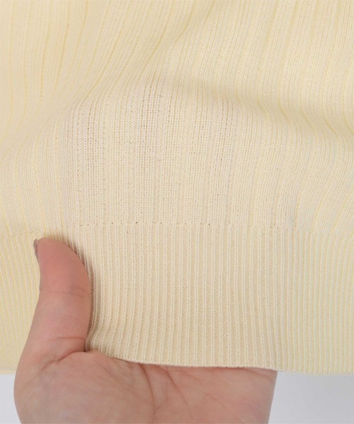 miette（ミエット）の「マルチリブポロニット（ニット/セーター・レディース・オレンジ/ライトグリーン/ブルー/ライトイエロー・FREE）」の11枚目の写真