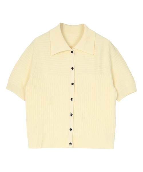 miette（ミエット）の「マルチリブポロニット（ニット/セーター・レディース・オレンジ/ライトグリーン/ブルー/ライトイエロー・FREE）」の15枚目の写真