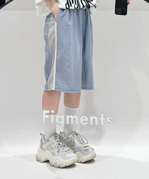 Figments（フィグメンツ）の「ハーフトラックパンツ（その他パンツ・レディース・ブラック/サックスブルー・SMALL/MEDIUM）」の2枚目の写真