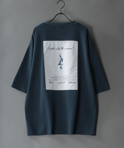 SITRY（シトリー）の「COOL Cardboard wide crew neck pullover/クールダンボール ワイド クルーネック プルオーバー（Tシャツ/カットソー・メンズ・ブラック系その他/ブルー系その他/グレイッシュブルー/ホワイト/ホワイト系その他/ブラック・M/L）」の5枚目の写真